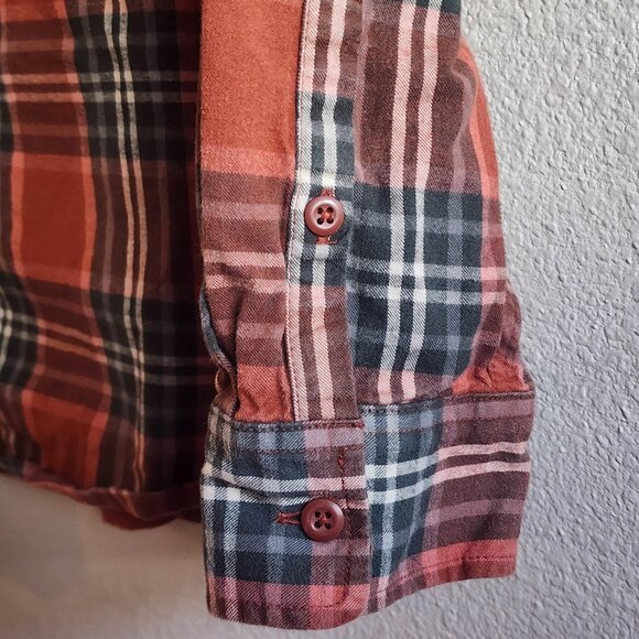 REI Cooperative Shirt Mens 2XL Red Plaid Flannel Button Front Long Sleeve Cotton - Picture 4 of 9